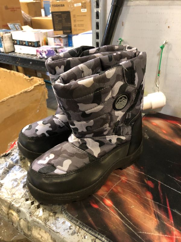 Photo 1 of BOYS WATERPROOF SNOW BOOTS - GREY CAMO - 5