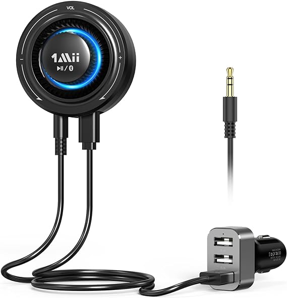 Photo 1 of 1Mii Aux Bluetooth 5.3 Adapter for Car, Bluetooth Car Adapter w/3 Ports USB Car Charger, Bluetooth Wireless Audio Receiver Kit for Car/Home Stereo, Hands-Free Call/Plug and Play/Noise Cancelling
