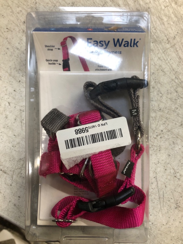 Photo 3 of PetSafe Easy Walk No-Pull Dog Harness - The Ultimate Harness to Help Stop Pulling - Take Control & Teach Better Leash Manners - Helps Prevent Pets Pulling on Walks - Medium, Raspberry/Gray Medium Raspberry/Gray