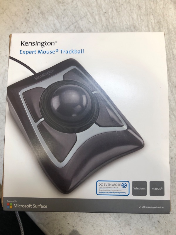 Photo 2 of Kensington  Trackball Expert Mouse, ScrollRing, Black/Silver