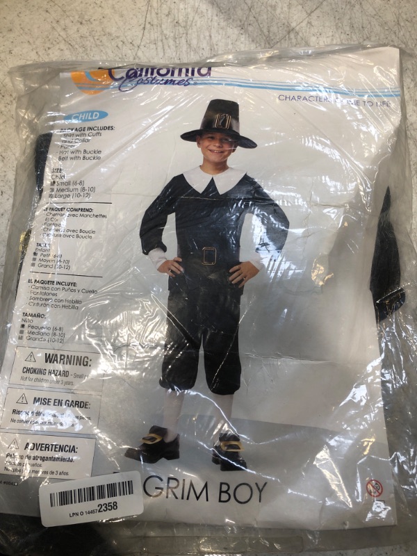 Photo 2 of Colonial Pilgrim Boy Costume Small Black