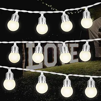 Photo 1 of 12FT 12 Battery Operated Waterproof Led Bulbs G40 String Lights Marquee Light Up Letters Numbers 4FT 3FT for Indoor Outdoor Party Wedding Christmas Decorations
