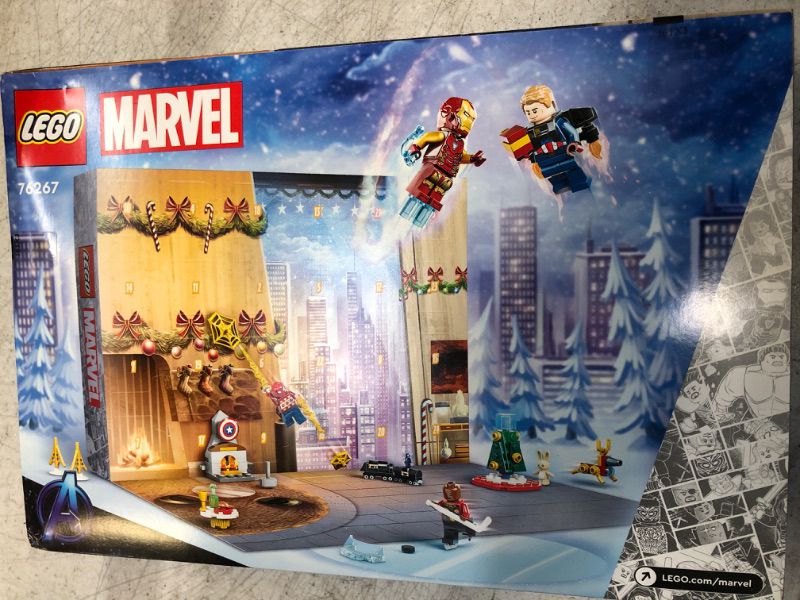 Photo 2 of LEGO Marvel Avengers 2023 Advent Calendar 76267 Holiday Countdown Playset with Daily Collectible Surprises and 7 Super Hero Minifigures such as Doctor Strange, Captain America, Spider-Man and Iron Man