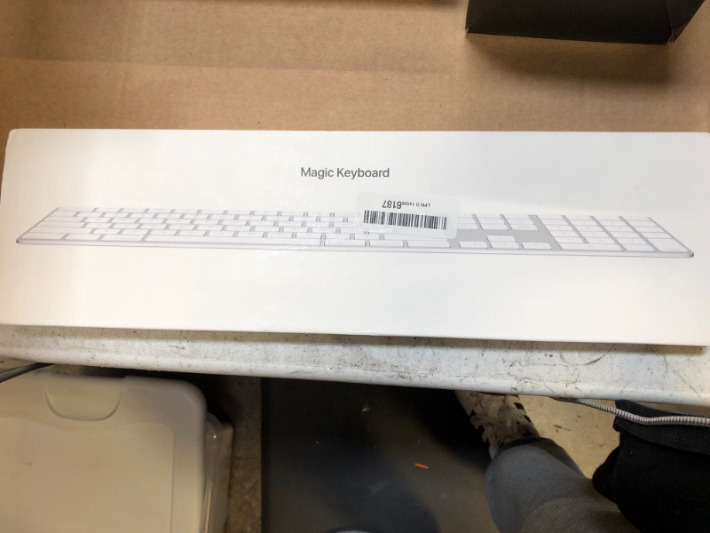 Photo 1 of Apple Magic Keyboard with Numeric Keypad (Wireless, Rechargable) - US English - Silver White US English