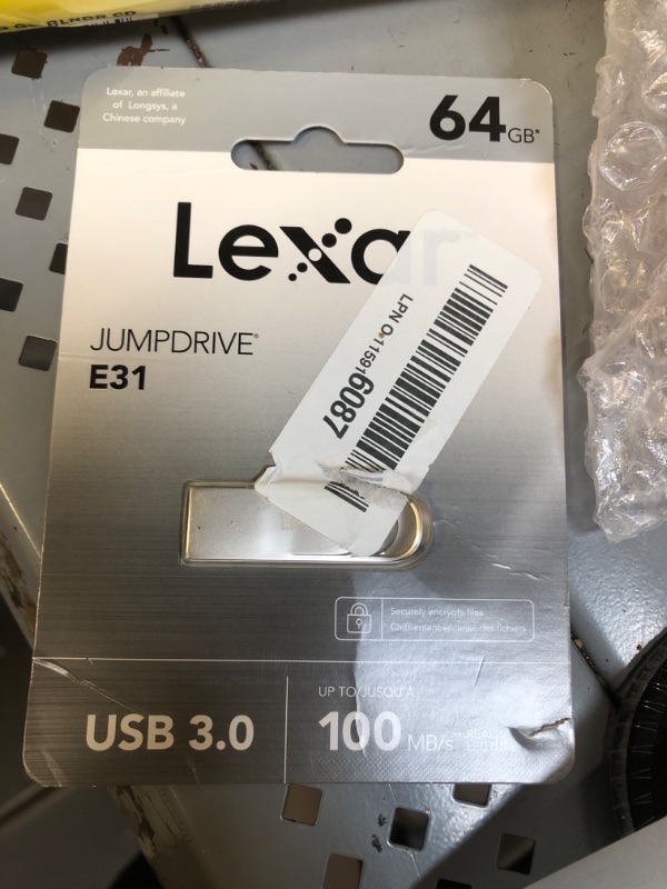 Photo 2 of Lexar 64GB USB 3.0 Flash Drive, USB Stick Up to 100MB/s Read, UDP Thumb Drive, Zinc Alloy Jump Drive, Pen Drive, Memory Stick for Computer/PC/Laptop/External Storage E31 64GB