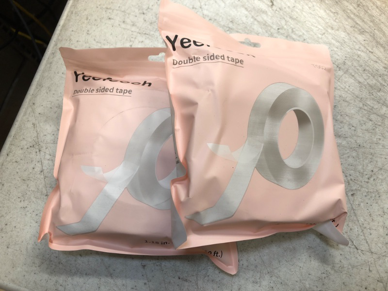 Photo 1 of 2 pack 
Yeefeoch Double Sided Tape Heavy Duty, Adhesive mounting Picture Hanging Strips Adhesive DIY Nano Tape for Wall Heavy Tape, T002 ?Double Sided Tape Heavy Duty (M, 0.07 in*1.18 in*10 Feet)