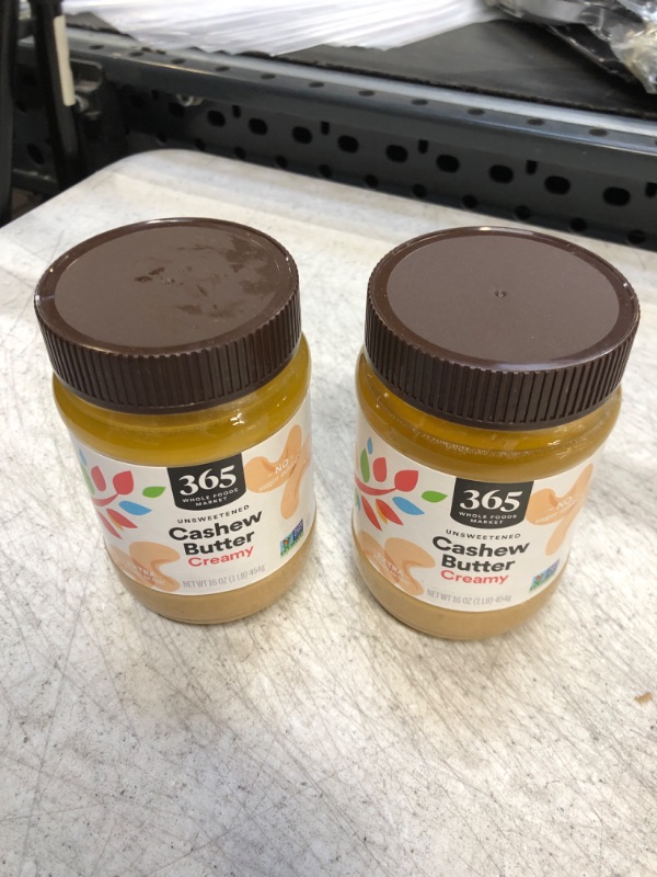 Photo 2 of 2 pack -expires- jan/30/24
365 by Whole Foods Market, Creamy Cashew Butter, 16 Ounce