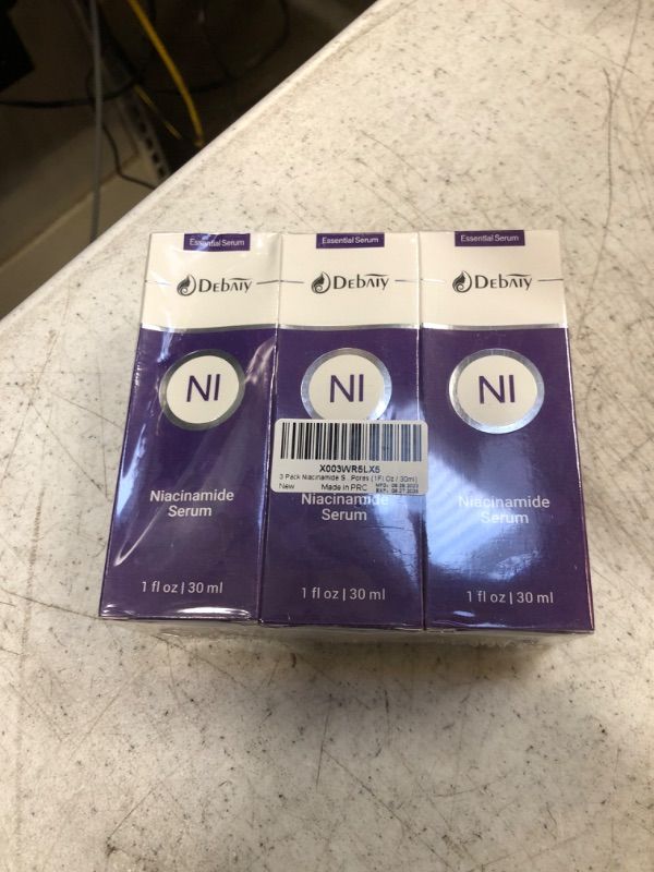 Photo 2 of 3 Pack Niacinamide Serum for Face Moisturizing Inhibits Melanin & Restore Skin Natural, Anti-Aging and Shrinks Pores (1Fl.Oz / 30ml)