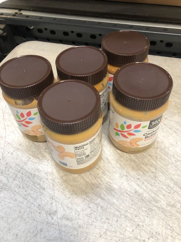 Photo 1 of 5 pack bundle 
365 by Whole Foods Market, Creamy Cashew Butter, 16 Ounce
expires- jan/30/24