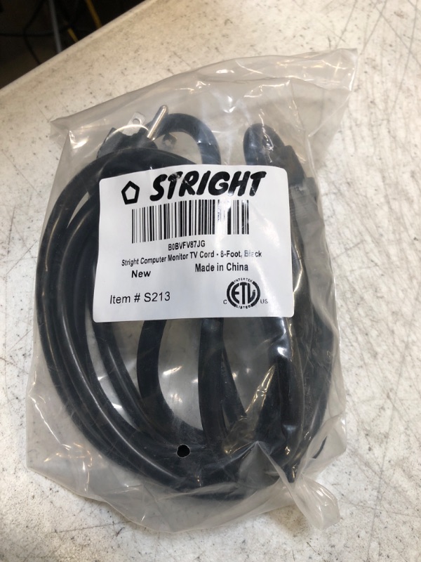 Photo 2 of 8FT Power Cord (NEMA 6-15P to C13) for Replacement Bitmain Antminer APW3++ Bitcoin Crypto Miners Digital Ballasts and and Other ASIC Miners, 16/3 Power Cable Black