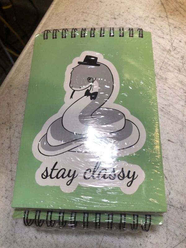 Photo 1 of TWWannabe “Stay Classy”- 4 Pack Animal Spiral A6 Lined Notebook, Hard Cover, Pastel Colors, 100 Pages (Beige)