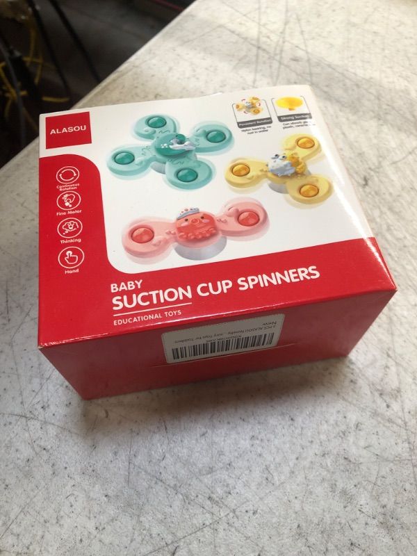 Photo 1 of 3PCS ALASOU Suction Cup Spinner Toys for 1 2 Year Old Boy&Girl|Toddler Toys Age 1-2|1 2 Year Old Boy Birthday Gift for Infant|Sensory Baby Bath Toys for Toddlers 1-3 Ocean