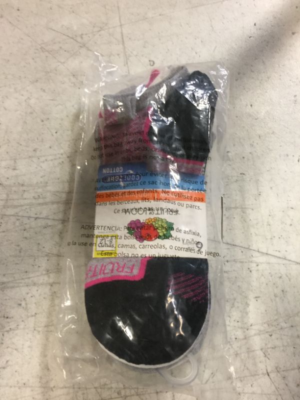 Photo 2 of Fruit of the Loom Women's Lightweight Coolzone No Show Socks (6 Pack) 8-12 Black Assorted