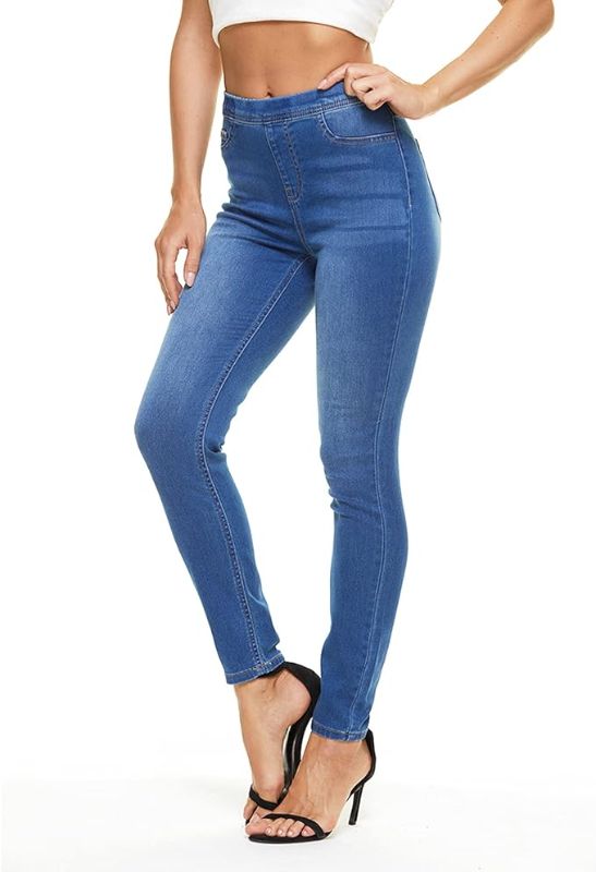 Photo 1 of LICTZNEE Jeggings for Women High Waist, Stretchy Jeans Slim Fit Leg Pull on Jean with Pockets, Soft Breathable Cotton Blend- SIZE L 
