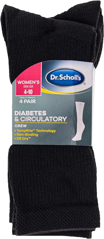 Photo 1 of Dr. Scholl's Women's Diabetes & Circulator Socks-4 & 6 Pair Packs-Non-Binding Moisture Management
