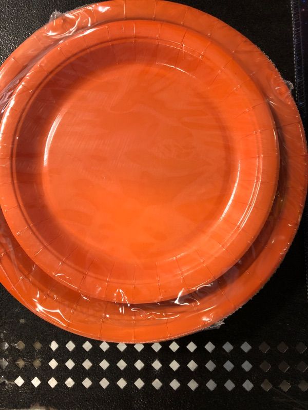 Photo 1 of 50 Colorful Paper Plates 7in and 9in, Halloween Party Plates Assorted Colored Disposable Compostable Dinner Dessert Plates for Kids Adults, Birthday, Picnic, BBQ, Event, All Occasions Party Supplies