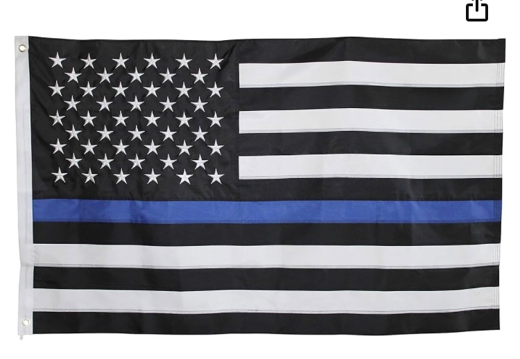 Photo 1 of AES 3x5 USA Thin Blue Line Police Support Law Enforcement 100D Polyester Nylon Flag 3'x5' Pole Sleeve
