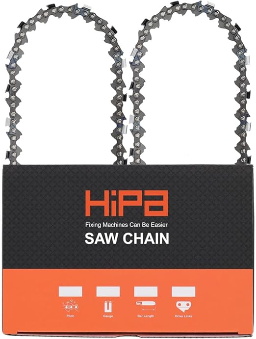 Photo 1 of Hipa 2Pack 18 Inch Chainsaw Chain L74 .063" Gauge .325" Pitch 26RS 74 for Stihl MS271 MS291 MS290 MS260 MS261 026 024 028 029 031 032 034 036 74 Drive Links Replace 22LPX074 Low Kickback Chain
