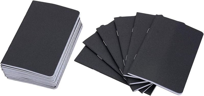 Photo 1 of 48 Pcs 5.5 Inch x 3.5 Inch Black Cover Pocket Notebook 32 Sheets (64 Pages) 8 mm Ruled Pages 70 Gsm Paper (Lined 48pcs)
