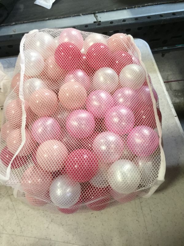 Photo 2 of GUESVOT Ball Pit Balls 100 Soft Plastic Balls for Baby Toddler Ball Pit, BPA Free Play Tents & Party & Christmas & Tunnels Indoor & Outdoor Great Gift for Kids Pink mix