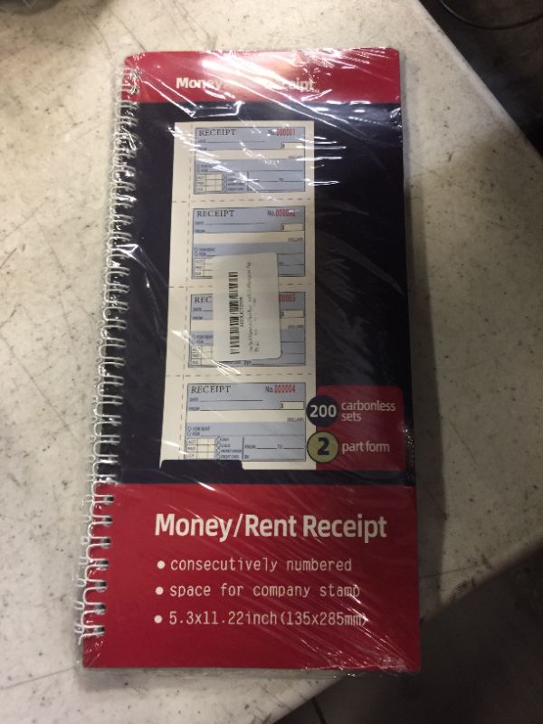 Photo 2 of ABFSC1152 - Adams Spiral 2-part Money/Rent Receipt Book
