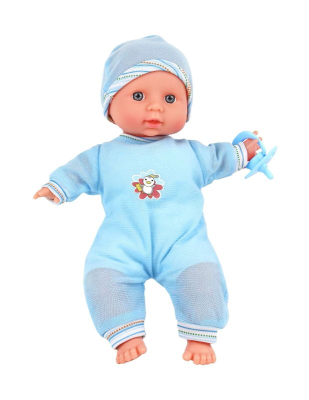 Photo 1 of Click N' Play Realistic Baby Boy Doll with Removable Blue Outfit and Hat