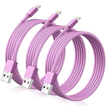 Photo 1 of HFHSCN for iPhone Charger Cord Lightning Cables, Original 2023 Upgraded [3Pack 6ft] MFi Certified USB A Charging Cable for iPhone 13 12 11 Mini Pro XR Xs Max X SE 8 7 6 Plus iPad iPod AirPods - Pink
