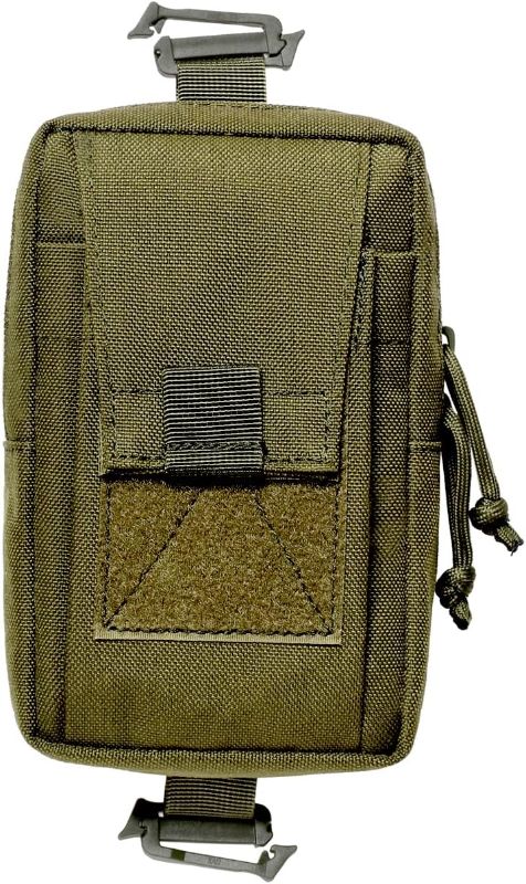 Photo 1 of  Tactical Molle Pouch, Compact Admin Shoulder Bag, EDC Pouch with U.S.A Flag Patch