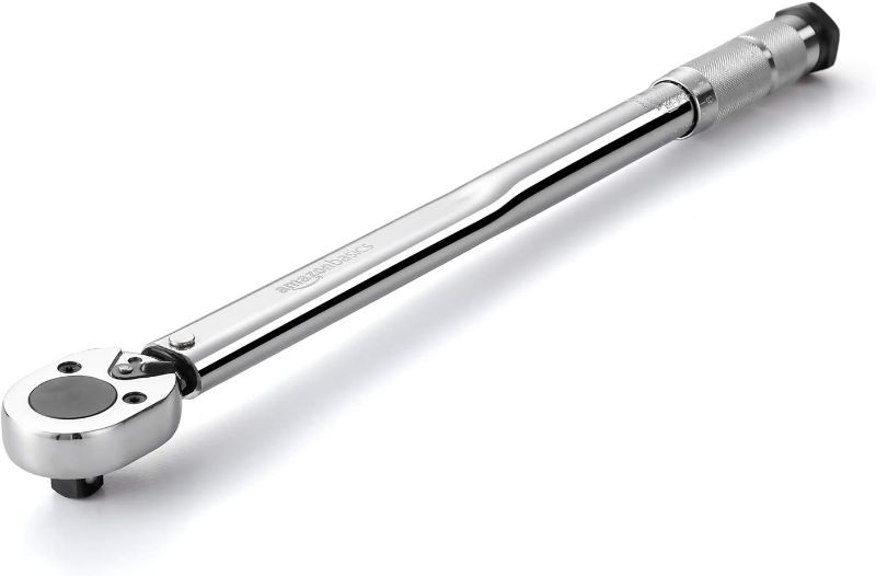 Photo 1 of Amazon Basics 1/2-Inch Drive Click Heavy-Duty Torque Wrench - 25-250 foot-lb, 33.9-338.9 Nm
