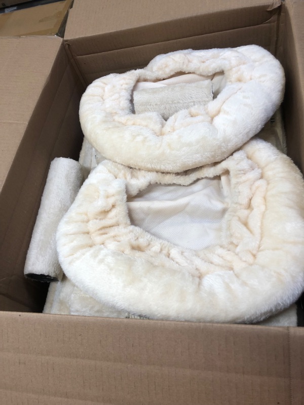 Photo 1 of PAWZ Road Large Cat Tree, 72 Inches Cat Tower for Large Cats, Cat Condo with Sisal-Covered Scratching Posts and Pads, 2 Padded Perch, Dual Condo and Basket for Indoor Cats-Beige Extra Large-72" Beige