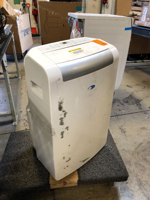 Photo 2 of 14,000 BTU Portable Air Conditioner Cools 500 Sq. Ft. with Dehumidifier and Silver Shield Filter in White
