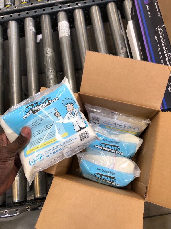 Photo 1 of Foam Powder Pack of 4, Makes up to 480 Gallons of Foam Party Fun for Foam Machines/Cannons, May Come with FOMO Replacement Sock