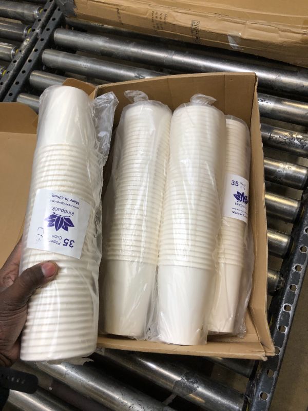 Photo 3 of ? 210 Count 12 oz ? Disposable Coffee Cups White Paper Drinking Cup for Coffee, Espresso or Tea,To Go Hot/Cold Beverage Eco Friendly Cup for Home,Party
