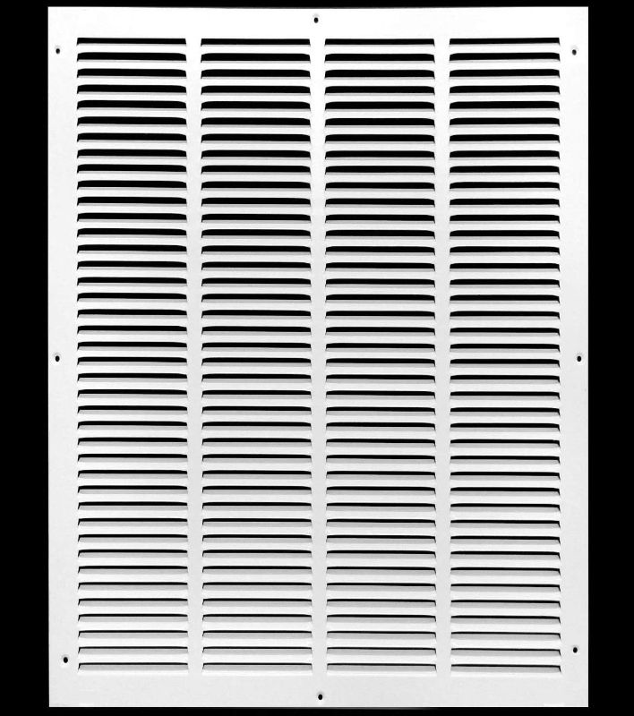 Photo 1 of 18" x 22" Return Air Grille - Sidewall and Ceiling - HVAC Vent Duct Cover Diffuser - [White] [Outer Dimensions: 19.75w X 23.75"h]
