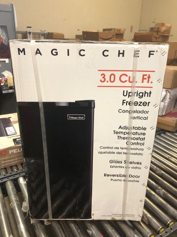 Photo 1 of 3.0 cu. ft. Manual Defrost Upright Freezer in Black
