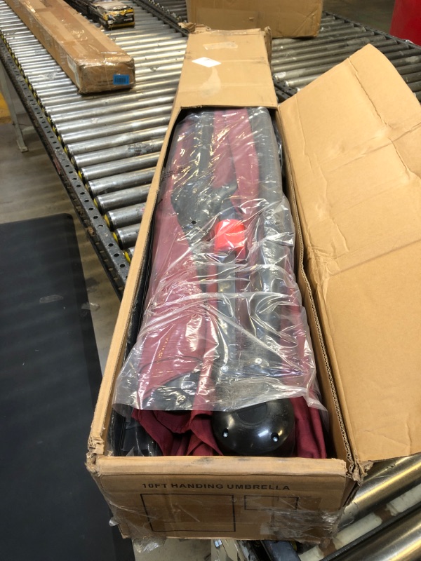 Photo 1 of ABCCANOPY Cantilever Patio Umbrellas 10FT Burgundy Burgundy 10 FT Round Edge
