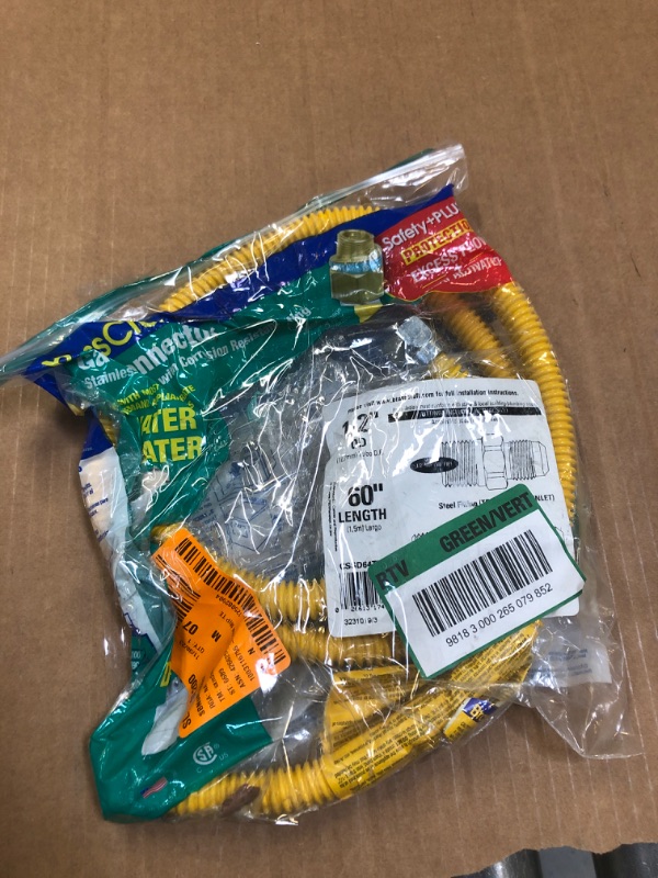 Photo 2 of 1/2 in. MIP x 1/2 in. MIP x 24 in. Gas Connector (1/2 in. OD) w/Safety+Plus2 Thermal Excess Flow Valve (85,000 BTU)