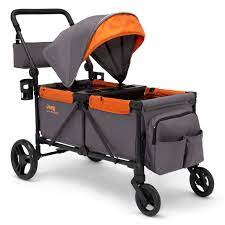 Photo 1 of Jeep Sport All-Terrain Stroller Wagon by Delta Children - Includes Canopy, Parent Organizer, Adjustable Handlebar, Snack Tray & Cup Holders, 