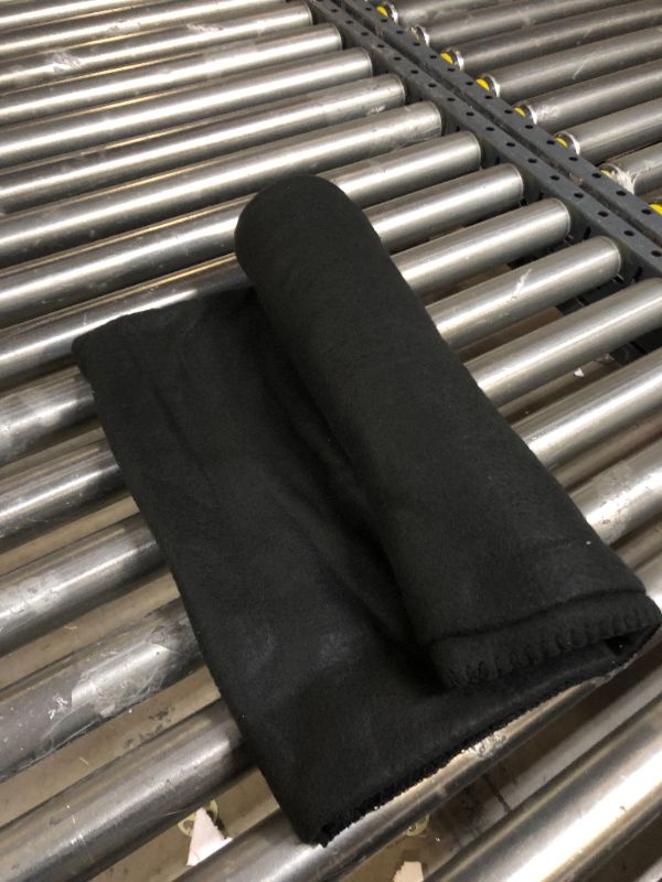 Photo 1 of 50x60 Throw Blanket, Ultra Soft Fleece Throw Blanket for Livingroom, Couch, Chair, Bed, BLACK 
