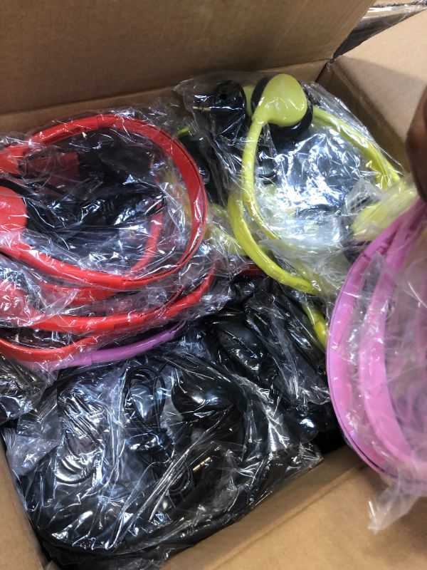 Photo 4 of Hongzan Bulk Headphones 100 Packs for School Classroom Kids, Wholesale Class Set Headphones for Students Children Teens and More (100 Mixed) 100Mixed