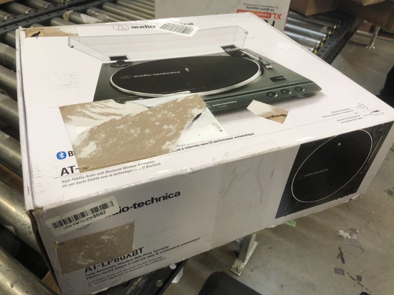 Photo 1 of Audio-Technica AT-LP60XBT-BK Fully Automatic Bluetooth Belt-Drive Stereo Turntable, Black, Hi-Fi, 2 Speed, Dust Cover, Anti-Resonance, Die-cast Aluminum Platter Black Wireless Turntable