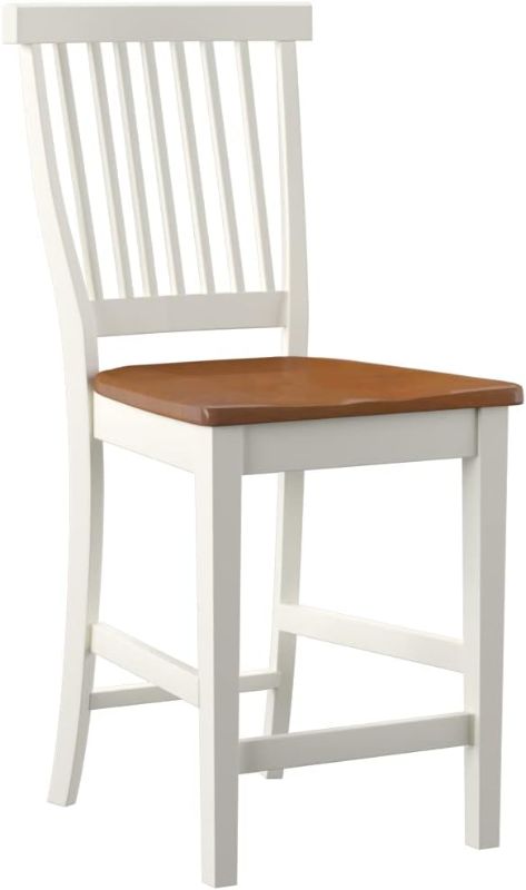 Photo 1 of Americana White & Distressed Oak bar Stool, 24", by Home Styles
