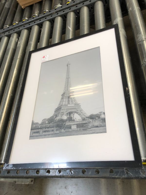 Photo 1 of 16x20 Picture Frame,Display Pictures 11x14 with Mat or 16x20 Without Mat,Wall Gallery Poster Frames,Black Black 16x20 - 1PC