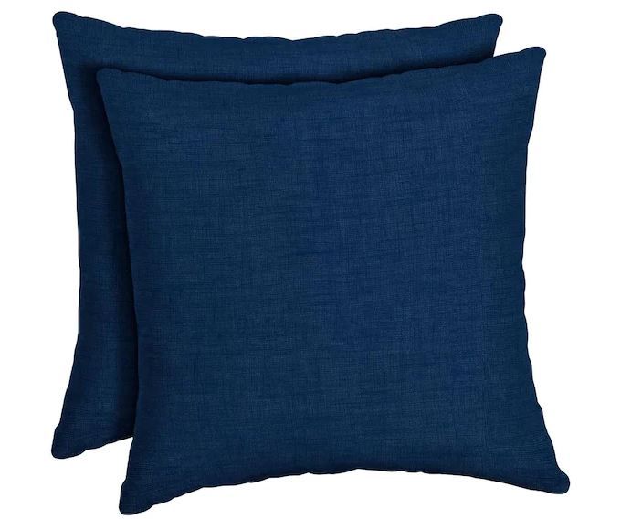 Photo 1 of 16 x 16 Sapphire Blue Leala Square Outdoor Throw Pillow (2-Pack)
