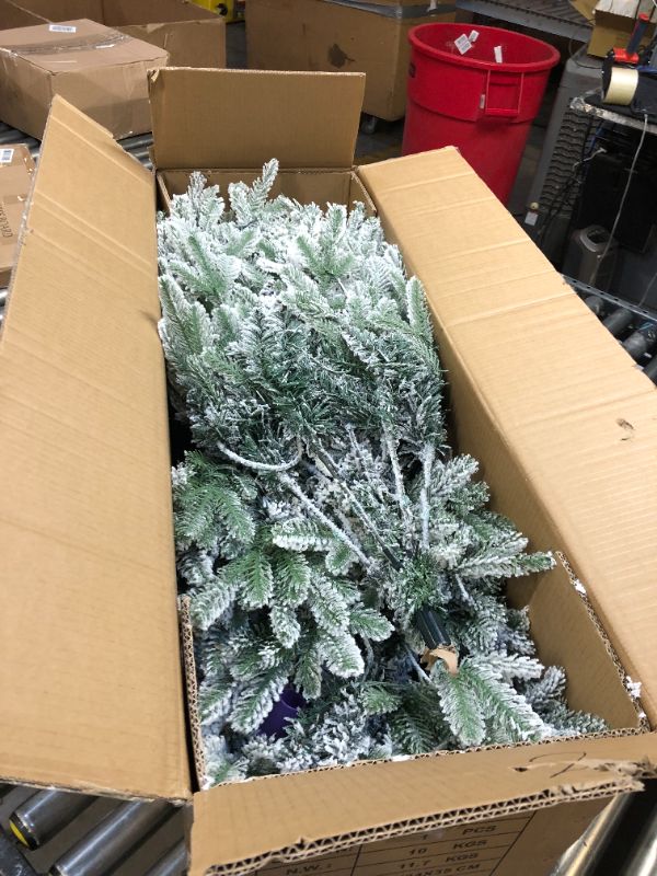 Photo 1 of 6.5 ft FROSTED CHRISTMAS TREE