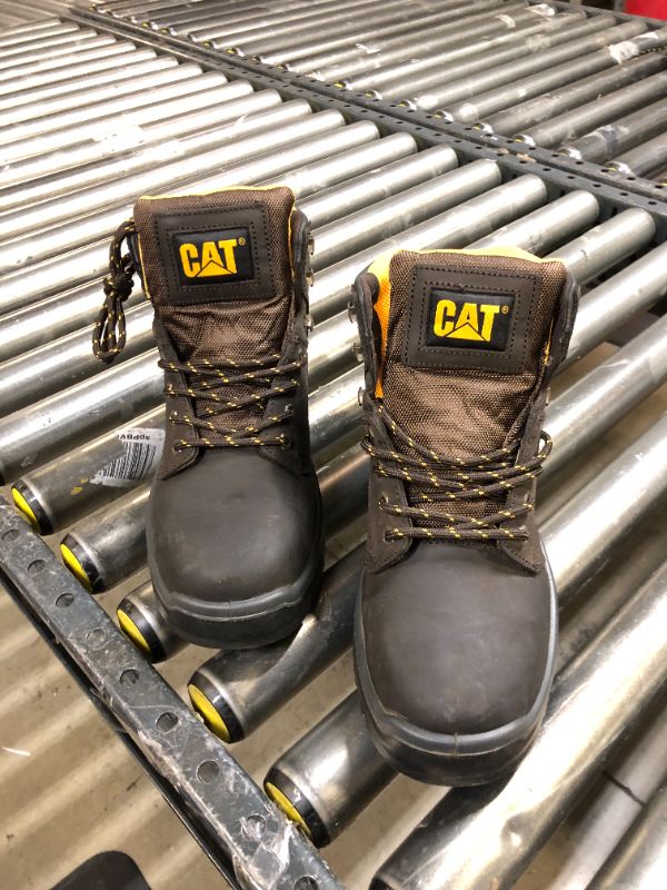 Photo 2 of CATERPILLAR MENS 9.5 BOOTS, DARK BORWN 