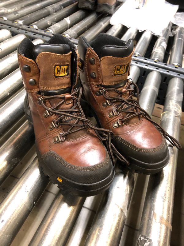 Photo 2 of CAT BOOTS, STEEL TOE, BROWN , MENS 8.5