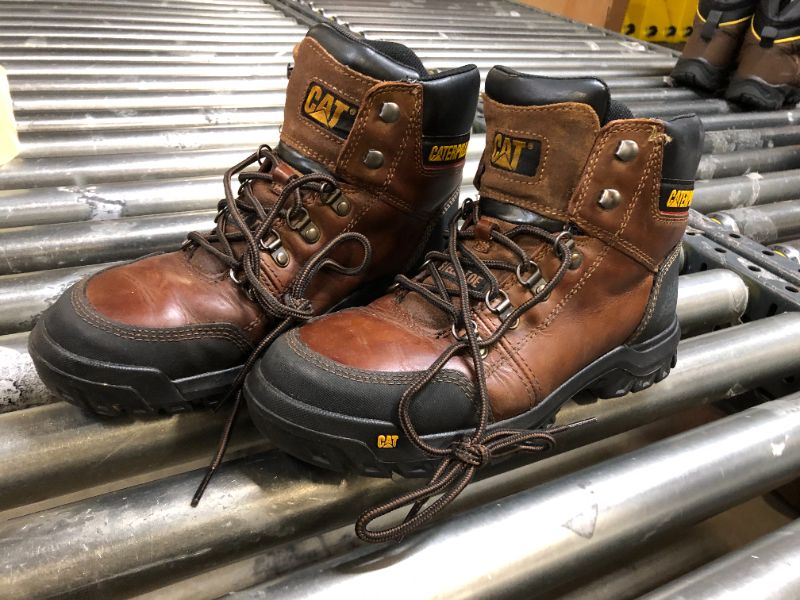 Photo 1 of CAT BOOTS, STEEL TOE, BROWN , MENS 8.5