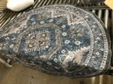 Photo 1 of 5FT ROUND SUPER SOFT RUG, BLUE GRAY 