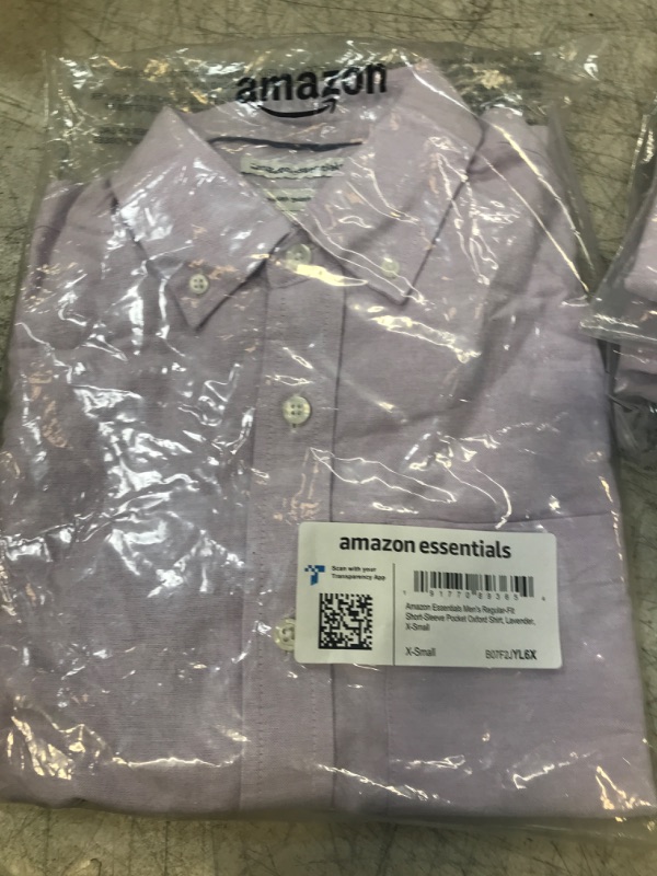 Photo 2 of Amazon Essentials Men's Regular-Fit Short-Sleeve Pocket Oxford Shirt X-Small Lavender